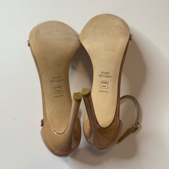 Stuart Weitzman Tan Heeled Sandals with Ankle Strap - Picture 12 of 12